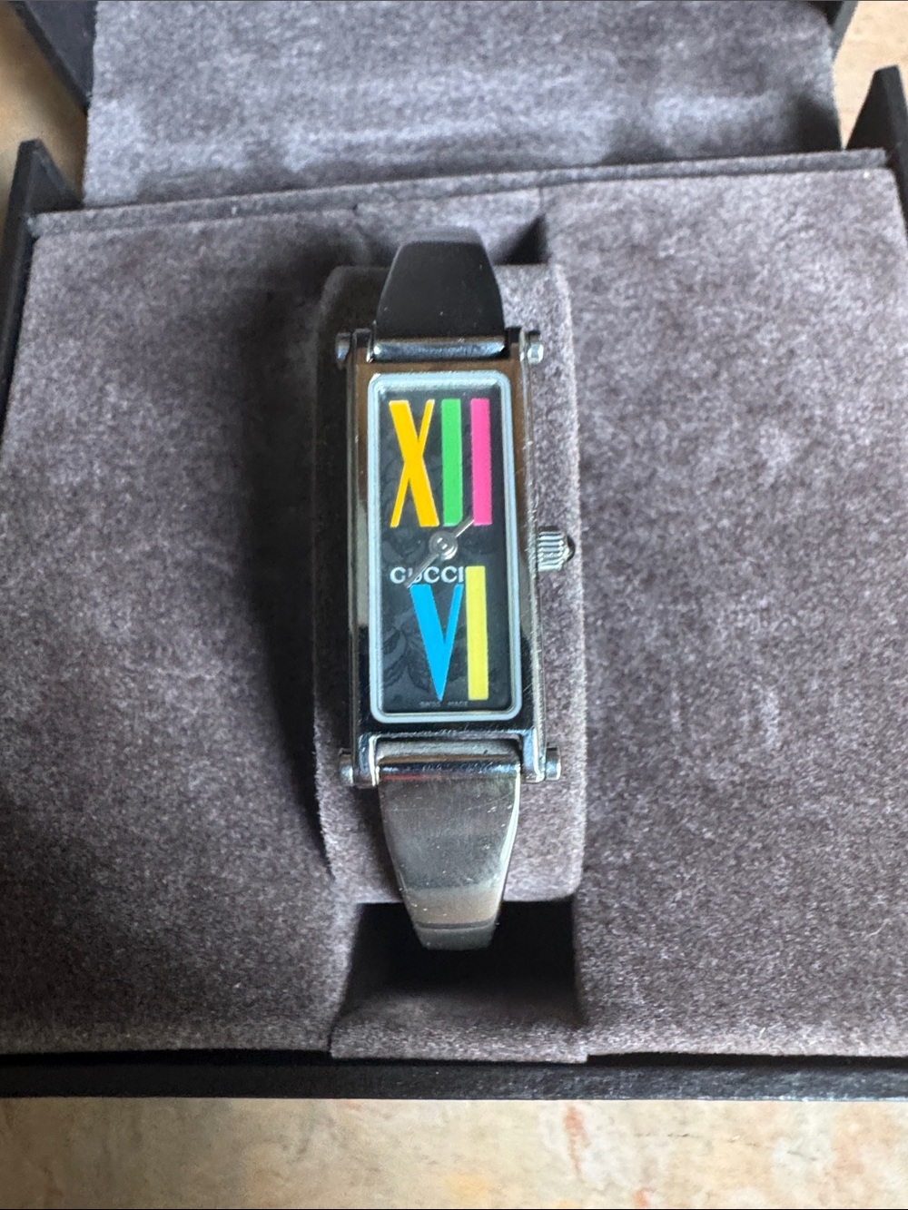 Gucci 1500L Multi-Color Silver Horsebit Watch - Picture 2 of 5